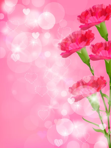 Carnation Mother's Day achtergrond — Stockvector