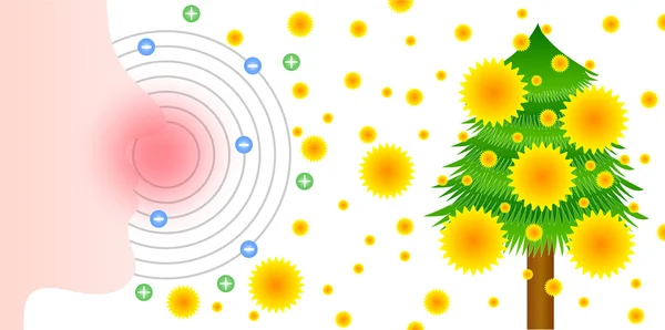 Fond de cèdre pollen — Image vectorielle