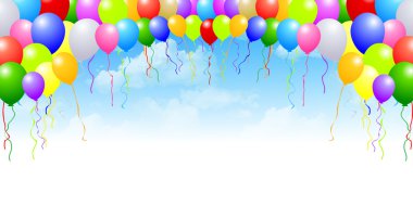 Gökyüzü balonları arka plan