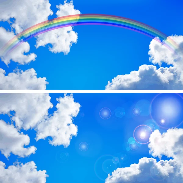 Sky rainbow background — Stock Vector