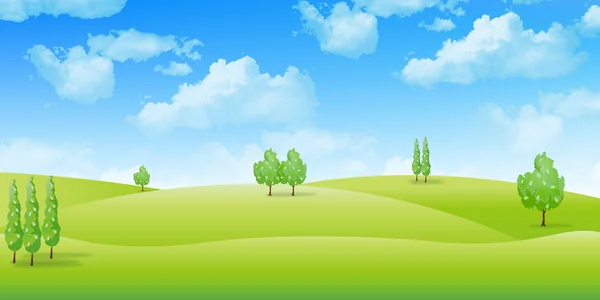 Grassland landscape background — Stock Vector