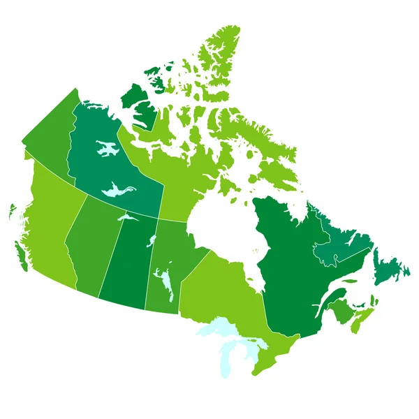 Canada kaart land — Stockvector