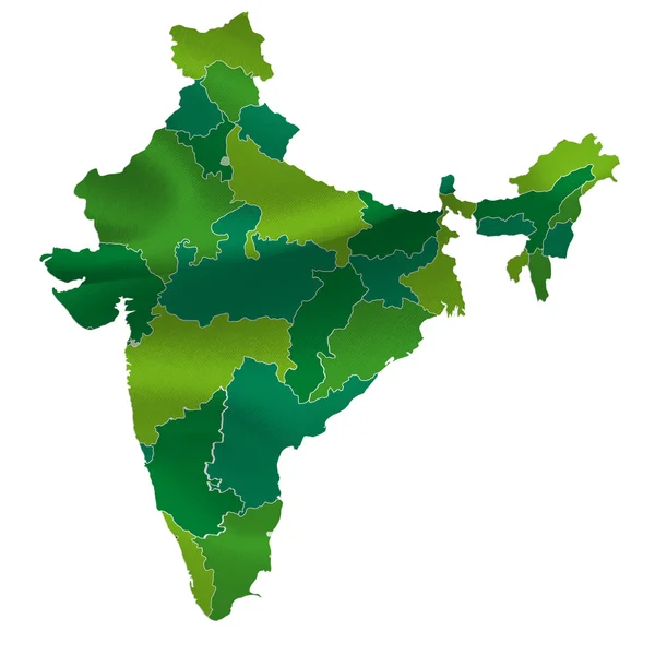 Indien karta land — Stock vektor