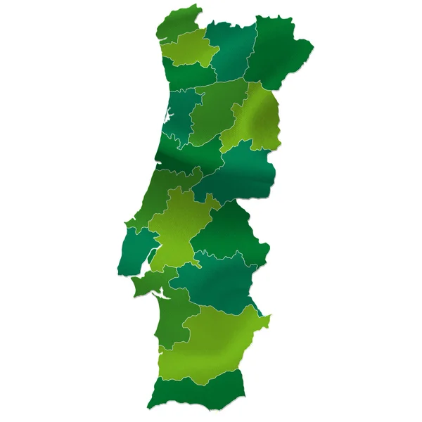 Portugal karta land — Stock vektor