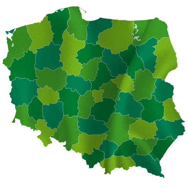 Πολωνία χάρτη χώρα — Διανυσματικό Αρχείο
