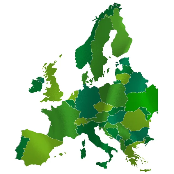 Europa mappa paesi — Vettoriale Stock