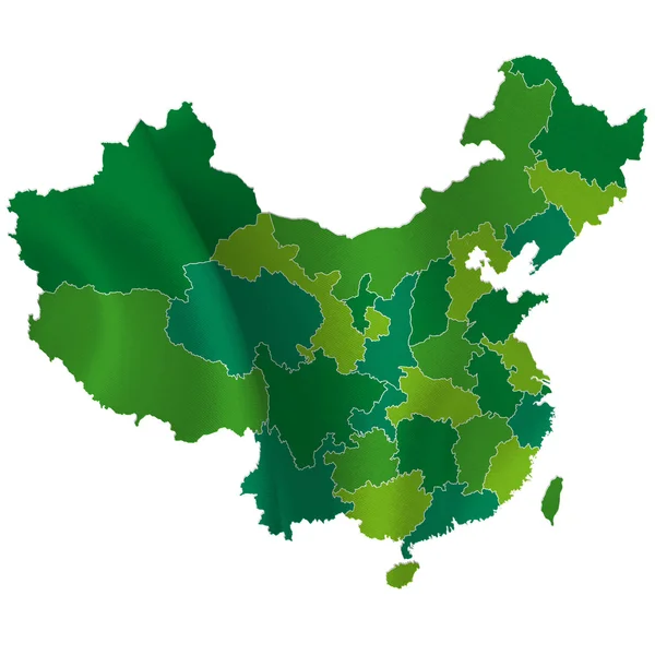 China-Karte Länder — Stockvektor
