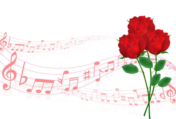 Rose note fond — Image vectorielle