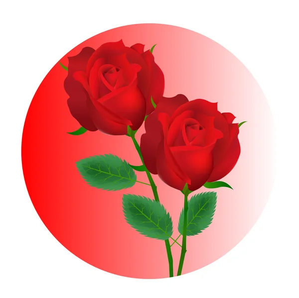 Roos bloem pictogram — Stockvector