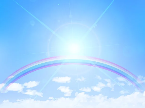 空の虹の背景 — ストックベクタ