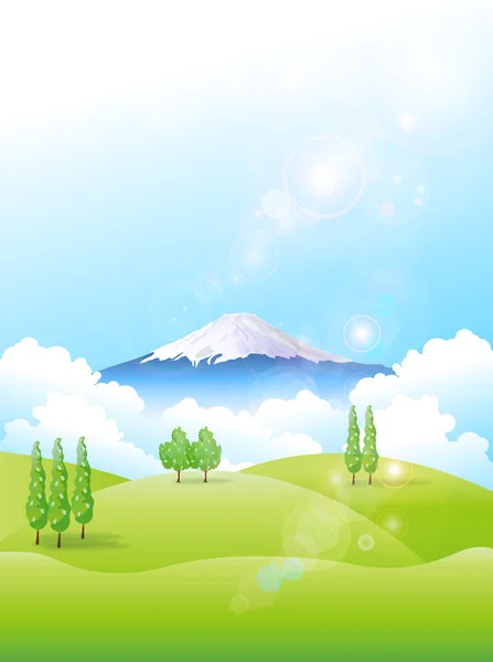 Fuji hemelachtergrond — Stockvector