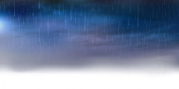 Lluvia cielo fondo — Vector de stock