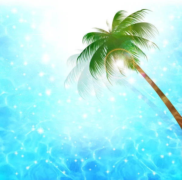 Sea palm background — Stock Vector