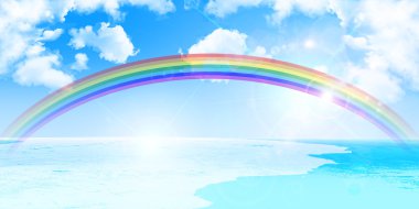 Deniz gökkuşağı arka plan