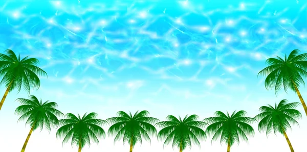 Zee palm achtergrond — Stockvector