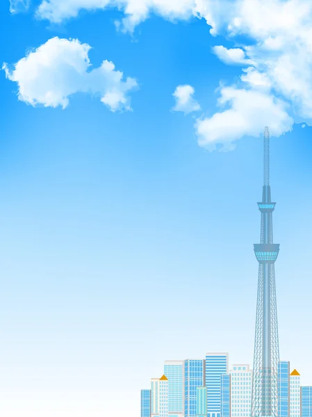 Sky Tree edifício céu —  Vetores de Stock