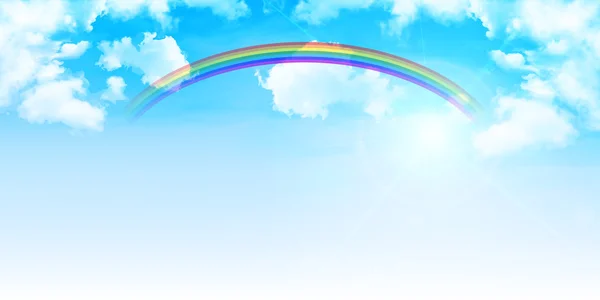 Sky rainbow background — Stock Vector