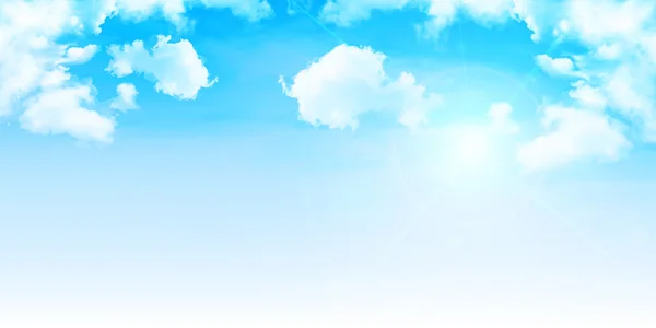 Luchtwolken achtergrond — Stockvector