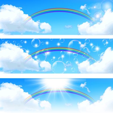 gökyüzü gökkuşağı arka plan