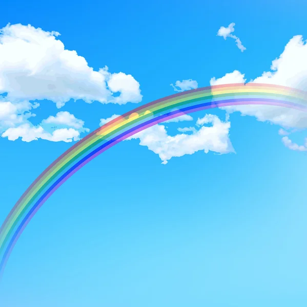 Cielo arco iris fondo — Vector de stock