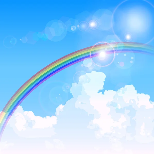 Sky rainbow background — Stock Vector