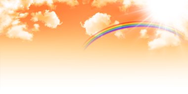 Gün batımı sonbahar gökyüzü arka plan