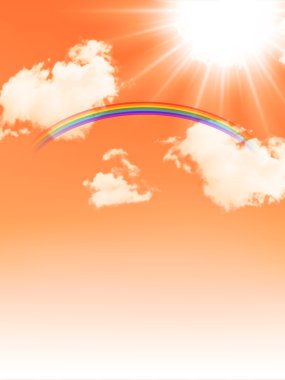 Gün batımı sonbahar gökyüzü arka plan