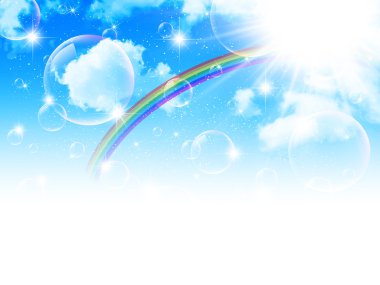 gökyüzü gökkuşağı arka plan