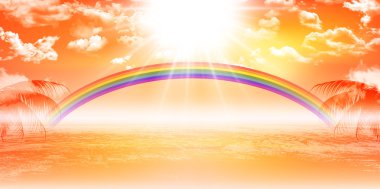 Deniz günbatımı arka plan