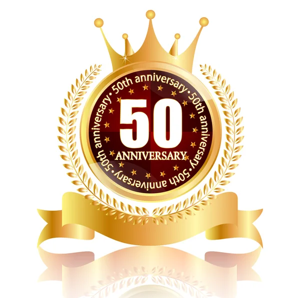 50 crown medal — Stock Vector