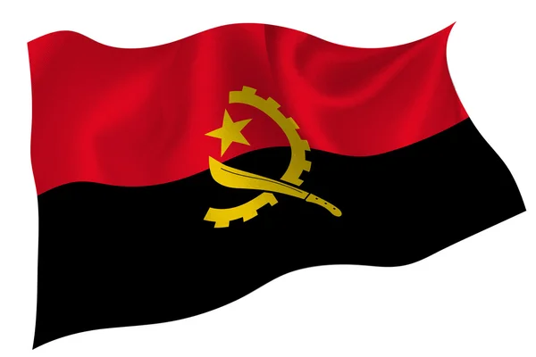 Vlajka vlajka Angola — Stockový vektor