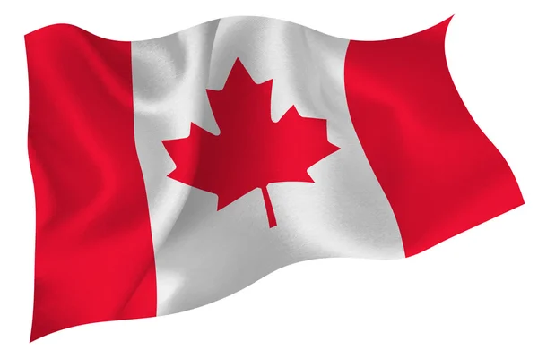 カナダを旗します。 — ストックベクタ