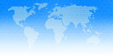 Dünya harita gökyüzü arka plan