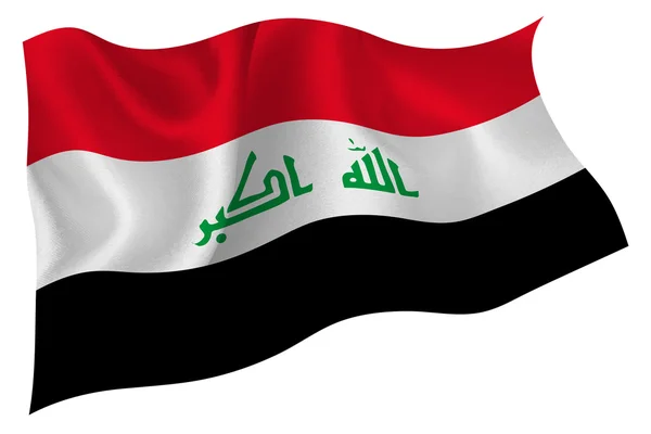 Bandera nacional de Iraq — Vector de stock