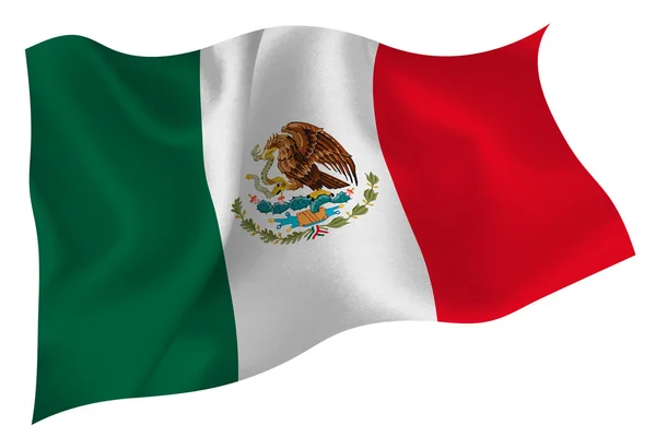 メキシコを旗します。 — ストックベクタ