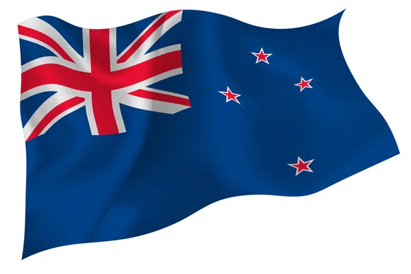 新西兰国旗国旗 — 图库矢量图片