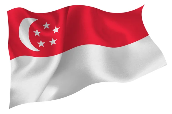 Σιγκαπούρη σημαία σημαία — Διανυσματικό Αρχείο