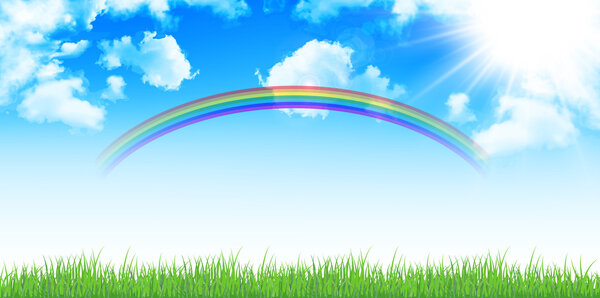 Sky rainbow background