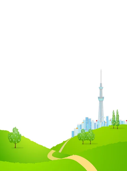 Tokio cielo fondo — Vector de stock