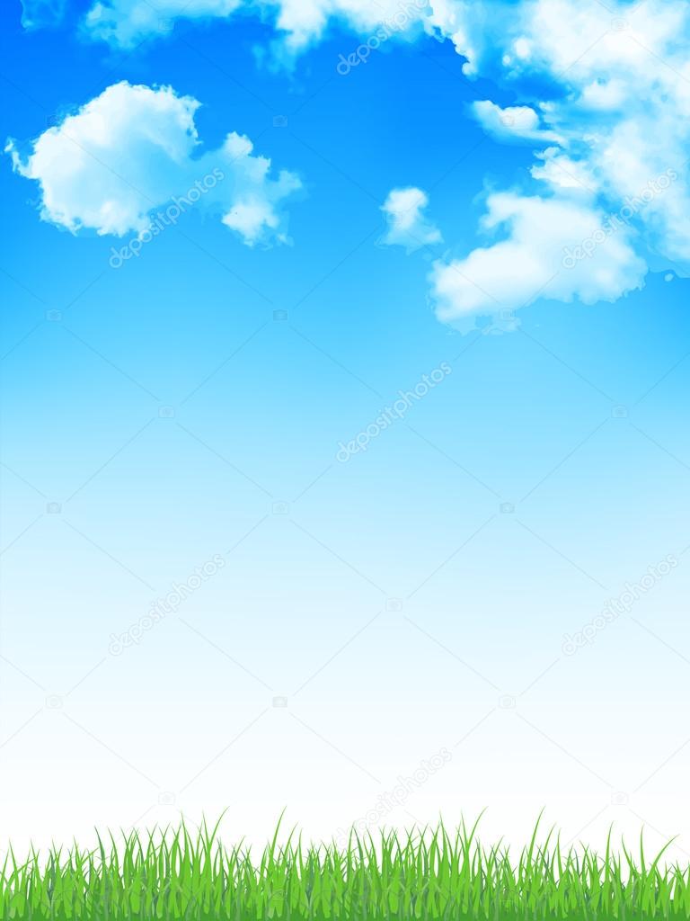 Sky Grass Background Vector