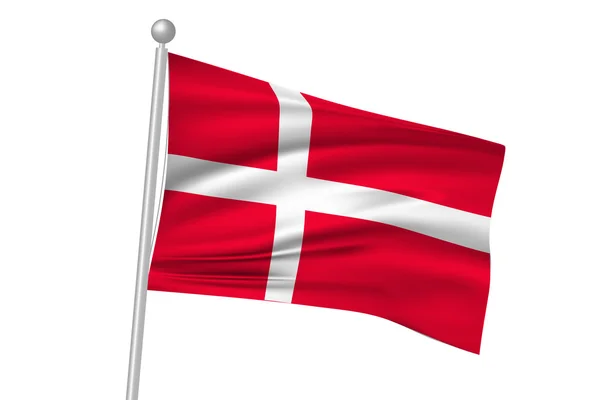 Danmark flagga flagga — Stock vektor