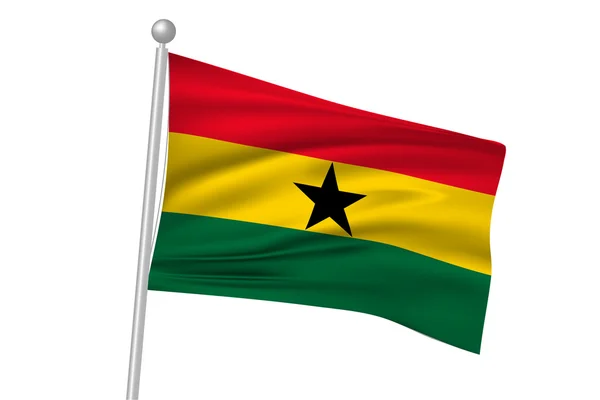 Ghana nationella flagga flagga — Stock vektor