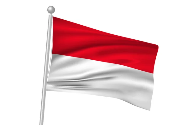 Indonesien flagga flagga — Stock vektor