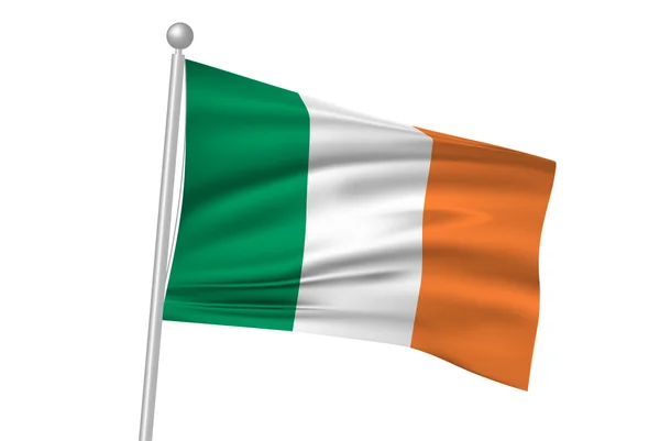 爱尔兰国旗国旗 — 图库矢量图片
