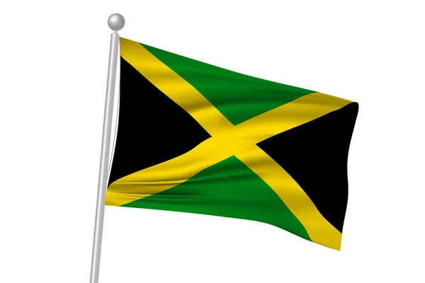 Jamaica flagga flagga — Stock vektor