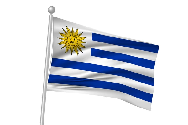 乌拉圭国旗国旗 — 图库矢量图片
