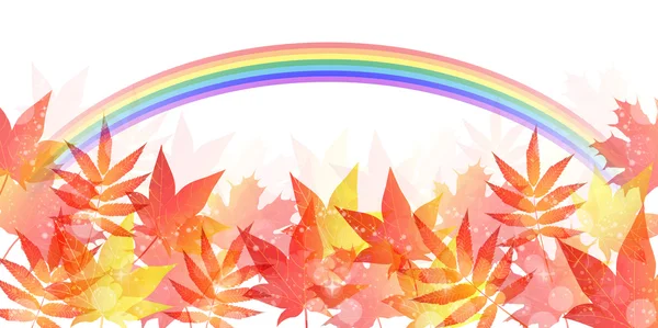 Maple rainbow background — Stock Vector