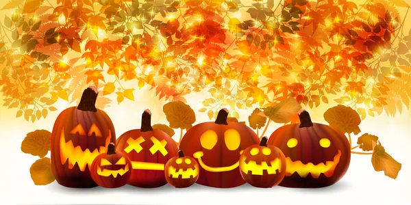 Arce calabaza de Halloween — Vector de stock