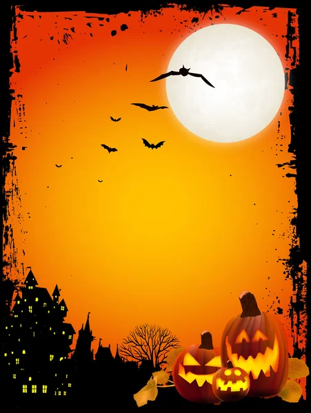 Halloween abóbora fundo —  Vetores de Stock