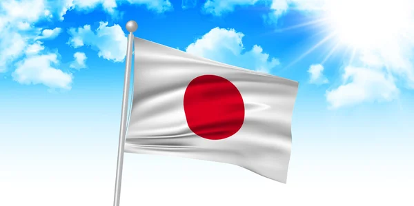 Hintergrund der japanischen Flagge — Stockvektor